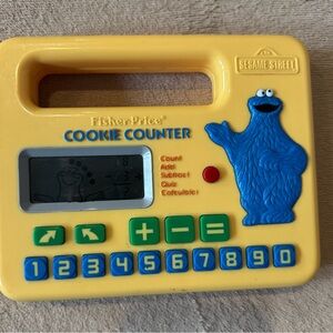 Vintage 1985 Fisher-Price Yellow Cookie Counter